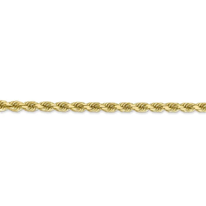 TreasureFineJewelers 10k 4mm Diamondcut Rope Chain Necklaces