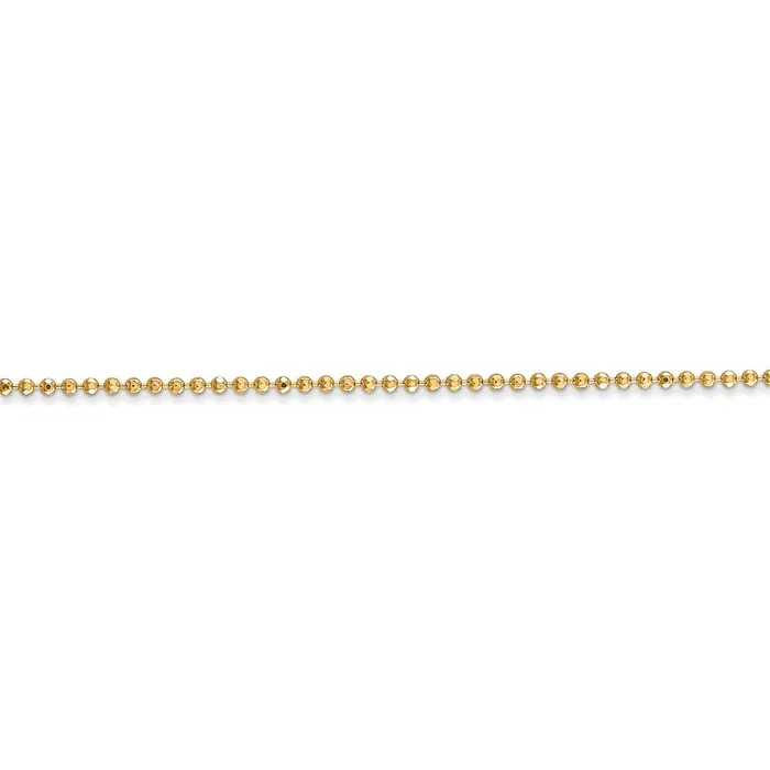 TreasureFineJewelers 14k 12mm DC Beaded Pendant Chain Necklaces
