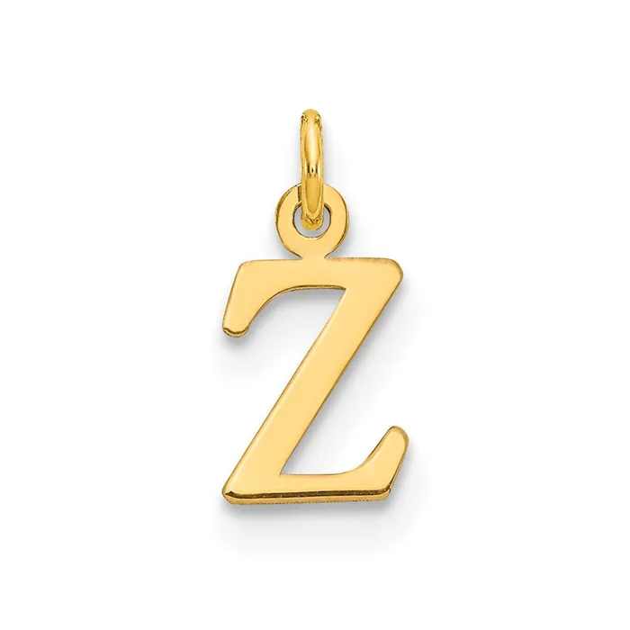 TreasureFineJewelers 14k Yellow Gold Cutout Letter Z Initial Pendant Necklaces TreasureFineJewelers 14k Yellow Gold Cutout Letter Z Initial Pendant Necklaces
