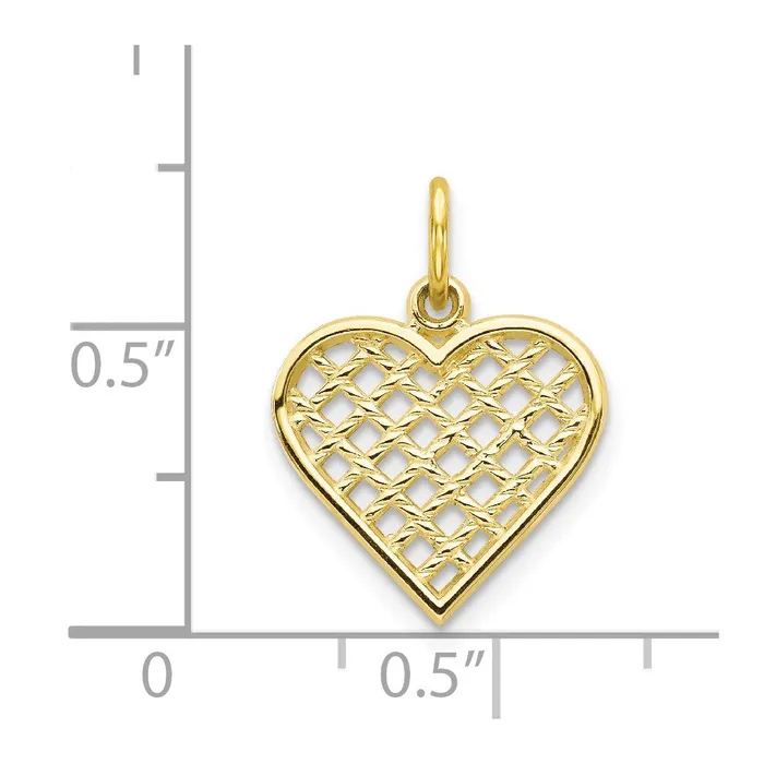TreasureFineJewelers Charm Necklaces 10k Heart Charm