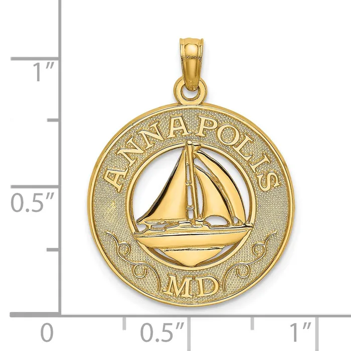 TreasureFineJewelers Charm Necklaces 14K ANNAPOLIS MD Sailboat Charm