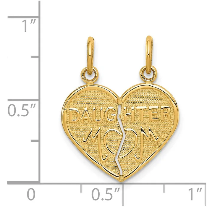 TreasureFineJewelers Charm Necklaces 14k Breakapart MOMDAUGHTER Charm