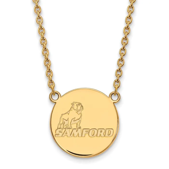 TreasureFineJewelers Necklaces 14k Gold Samford University Large Pendant Necklace TreasureFineJewelers Necklaces 14k Gold Samford University Large Pendant Necklace