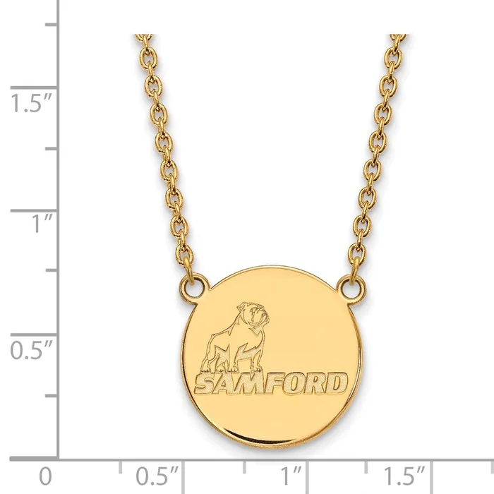TreasureFineJewelers Necklaces 14k Gold Samford University Large Pendant Necklace