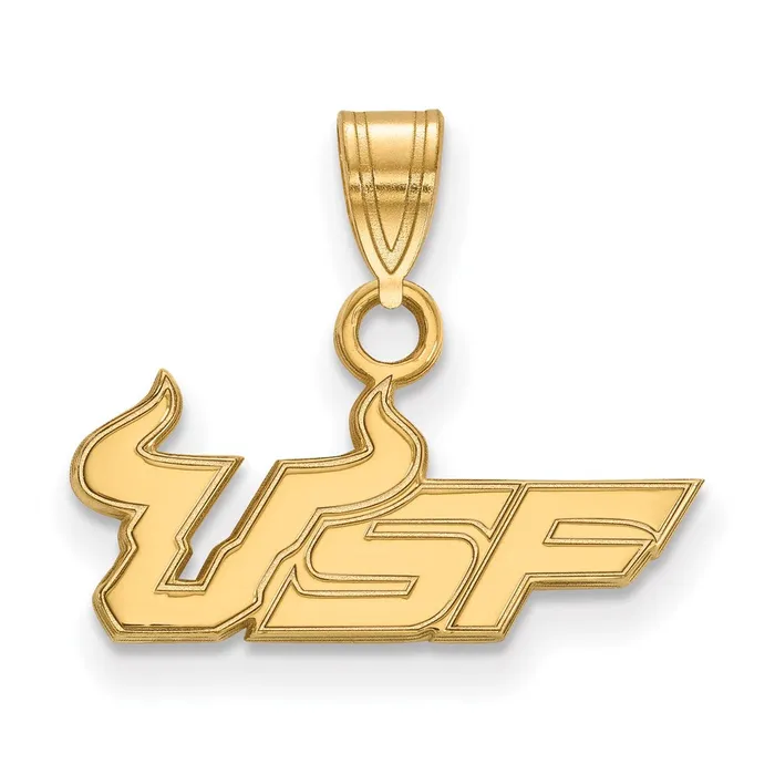 TreasureFineJewelers Necklaces 14k Gold University of South Florida USF Small Pendant TreasureFineJewelers Necklaces 14k Gold University of South Florida USF Small Pendant