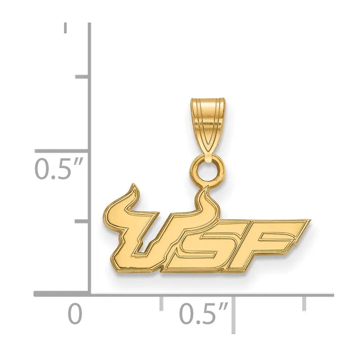TreasureFineJewelers Necklaces 14k Gold University of South Florida USF Small Pendant
