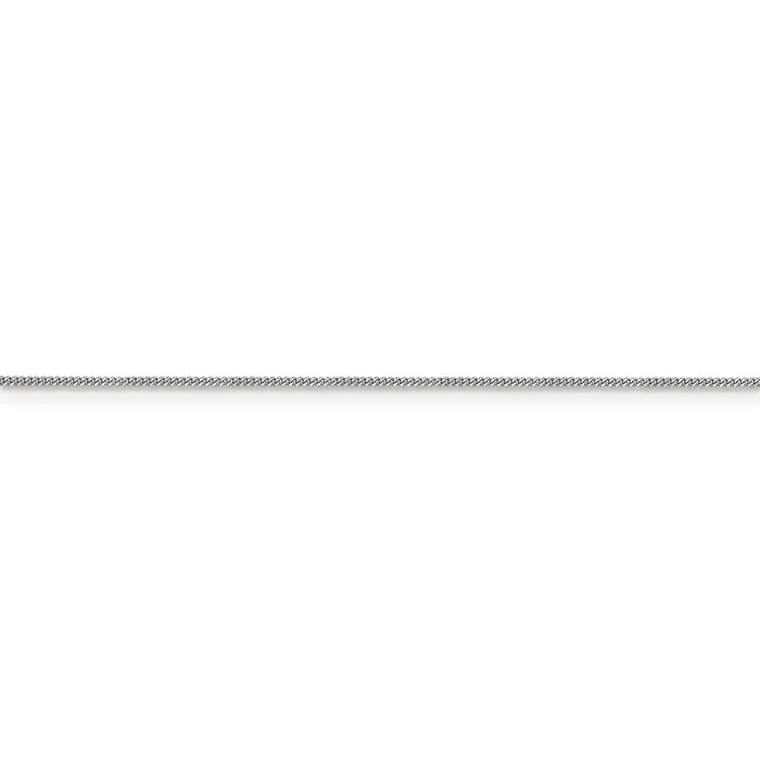 TreasureFineJewelers Necklaces 14k WG 9mm Curb Pendant Chain