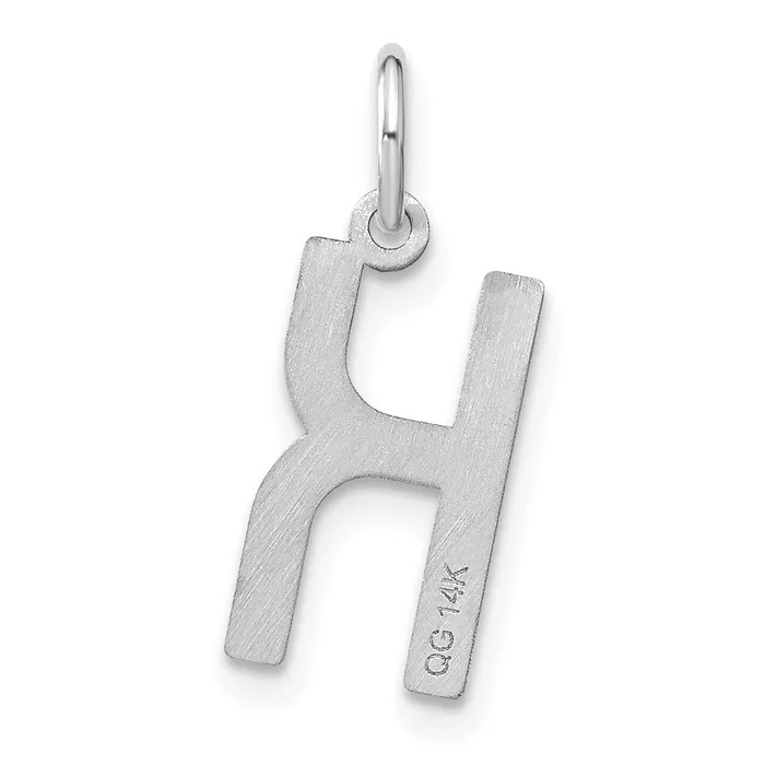 TreasureFineJewelers Necklaces 14k White Gold Letter K Initial Pendant