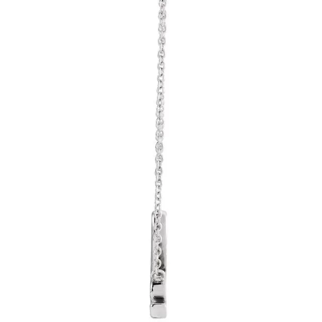 TreasureFineJewelers Necklaces 14K White Gold Love 18 Necklace