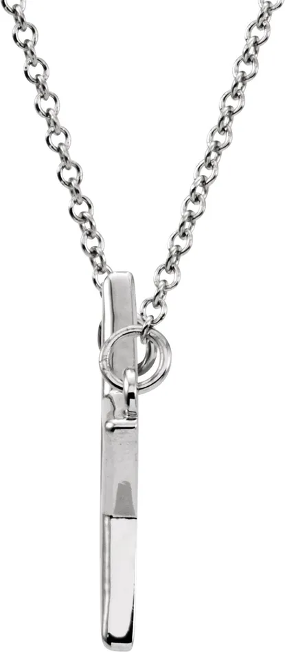 TreasureFineJewelers Necklaces 14K White Gold Star 16 Necklace