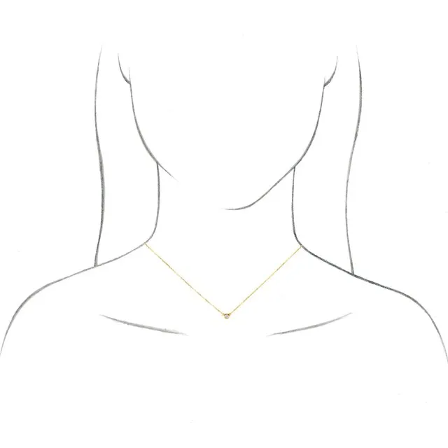 TreasureFineJewelers Necklaces 14K Yellow Gold 3 mm Stuller LabGrown Moissanite Solitaire 18 Necklace