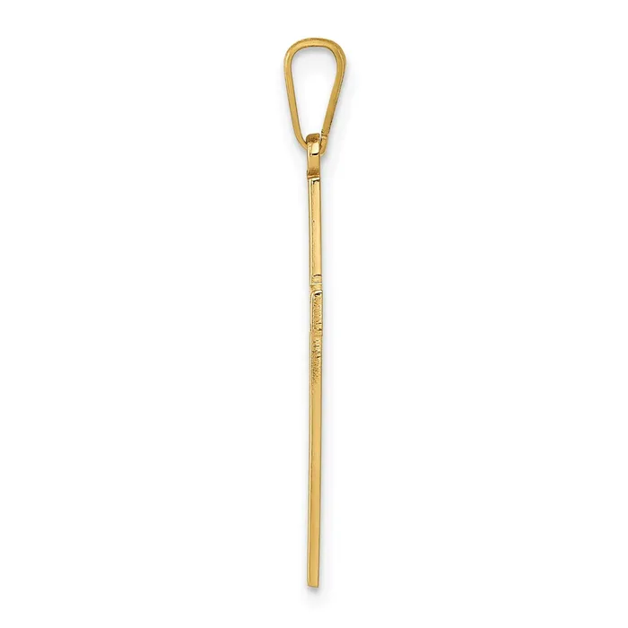 TreasureFineJewelers Necklaces 14k Yellow Gold Cross Pendant