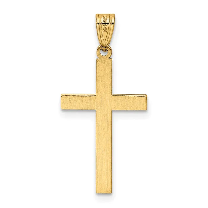TreasureFineJewelers Necklaces 14k Yellow Gold Cross Pendant