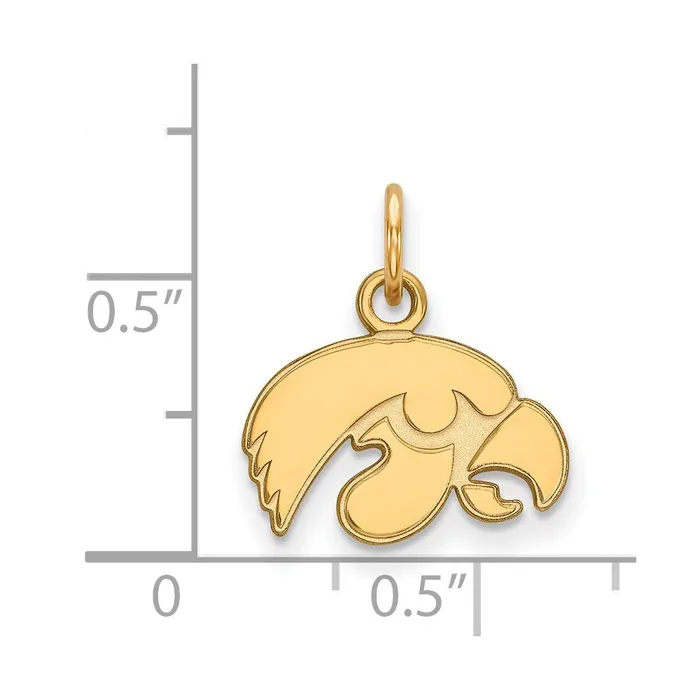 TreasureFineJewelers Necklaces 14K Yellow Gold University of Iowa XS Pendant