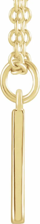 TreasureFineJewelers Necklaces 18K Yellow GoldPlated Sterling Silver Initial A Dangle 18 Necklace