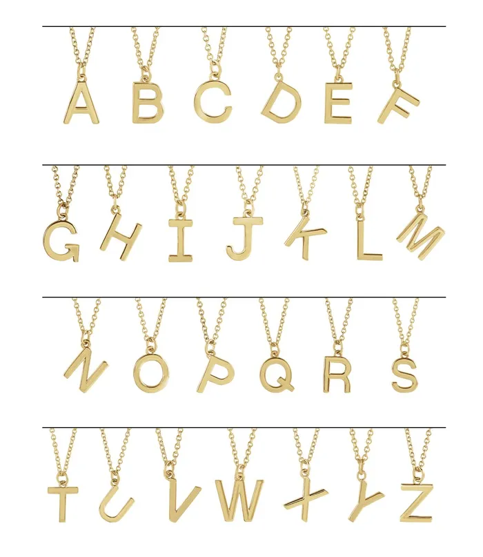 TreasureFineJewelers Necklaces 18K Yellow GoldPlated Sterling Silver Initial A Dangle 18 Necklace