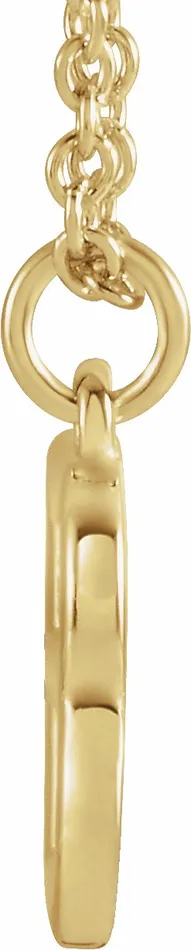 TreasureFineJewelers Necklaces 18K Yellow GoldPlated Sterling Silver Initial B Dangle 16 Necklace