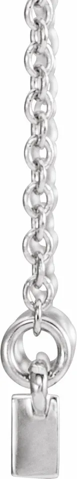 TreasureFineJewelers Necklaces Platinum SculpturalInspired Bar 1618 Necklace