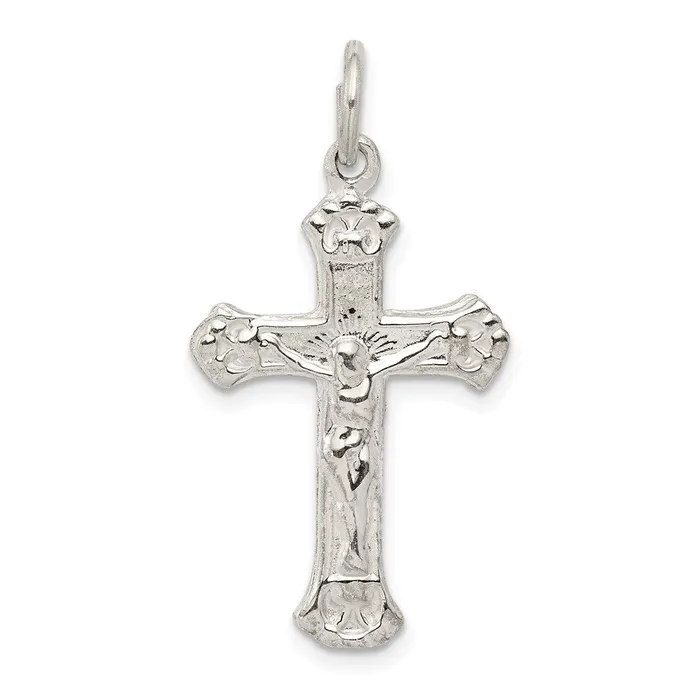 TreasureFineJewelers Necklaces Sterling Silver Crucifix Pendant