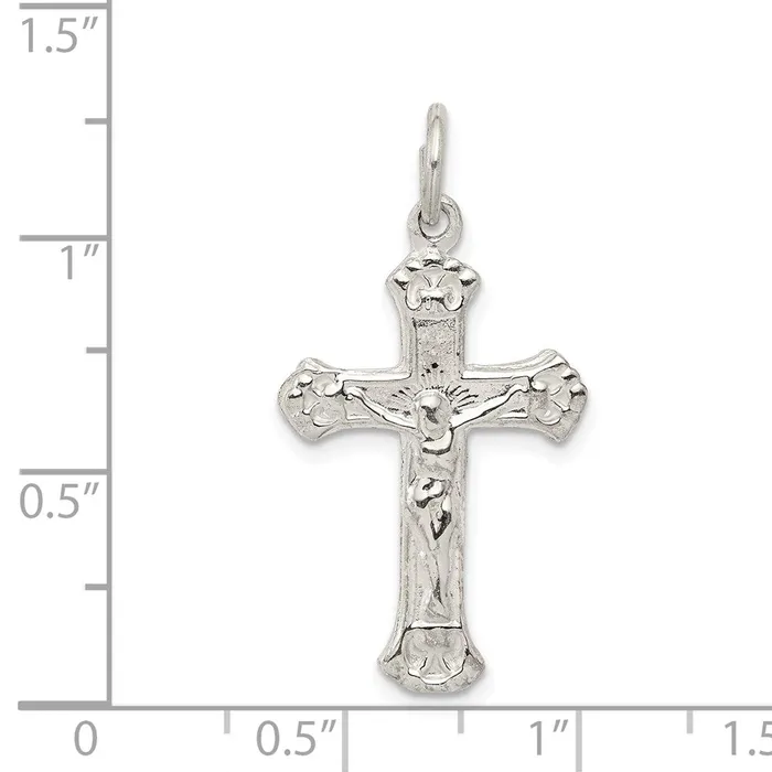 TreasureFineJewelers Necklaces Sterling Silver Crucifix Pendant