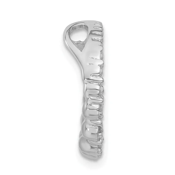 TreasureFineJewelers Necklaces Sterling Silver CZ Circle Chain Slide Pendant