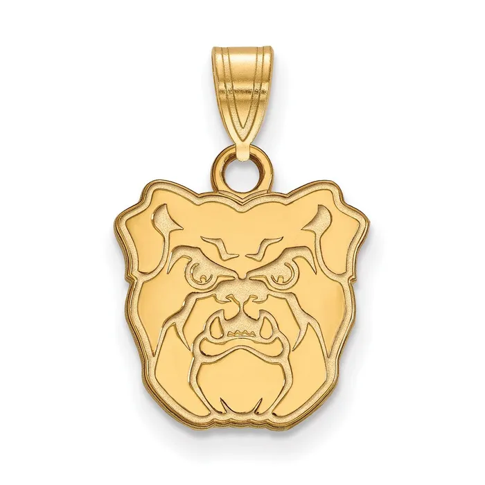 TreasureFineJewelers Necklaces Sterling Silver Goldplated Butler University Bulldog Small Pendant TreasureFineJewelers Necklaces Sterling Silver Goldplated Butler University Bulldog Small Pendant
