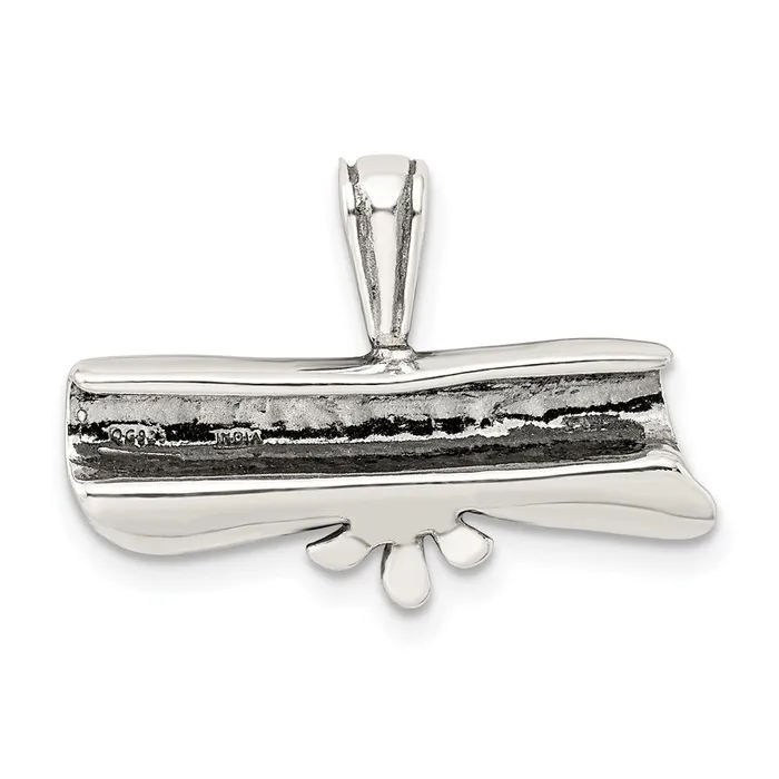 TreasureFineJewelers Necklaces Sterling Silver Polish Antique Diploma Pendant