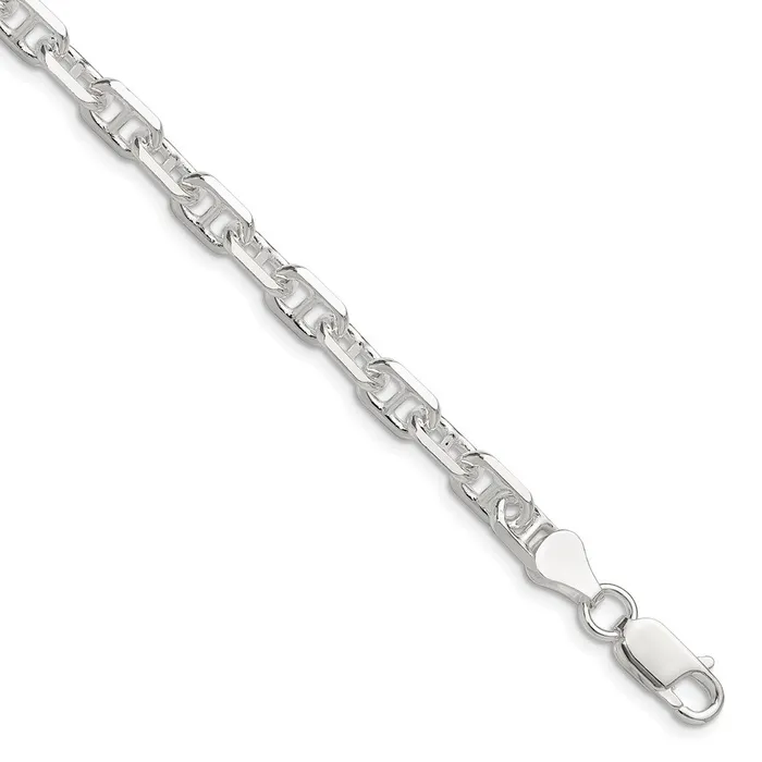 TreasureFineJewelers Necklaces Sterling Silver Polished and DC 575mm Marine Link Chain
