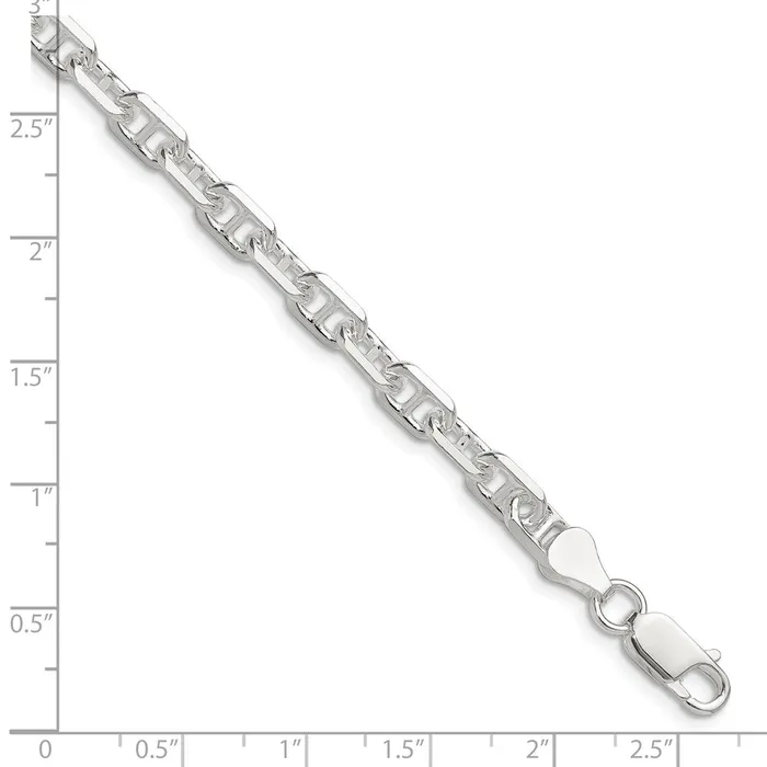 TreasureFineJewelers Necklaces Sterling Silver Polished and DC 575mm Marine Link Chain