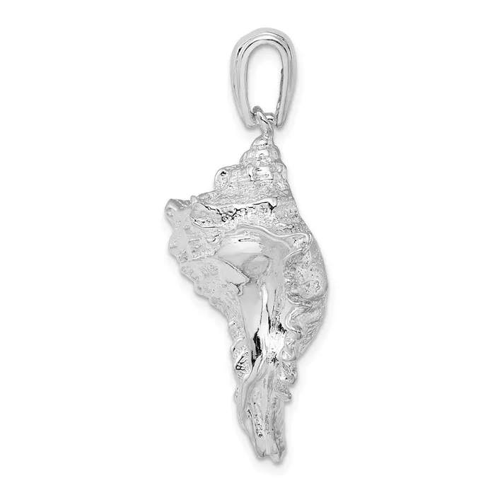 TreasureFineJewelers Necklaces Sterling Silver Polished Conch Shell Pendant