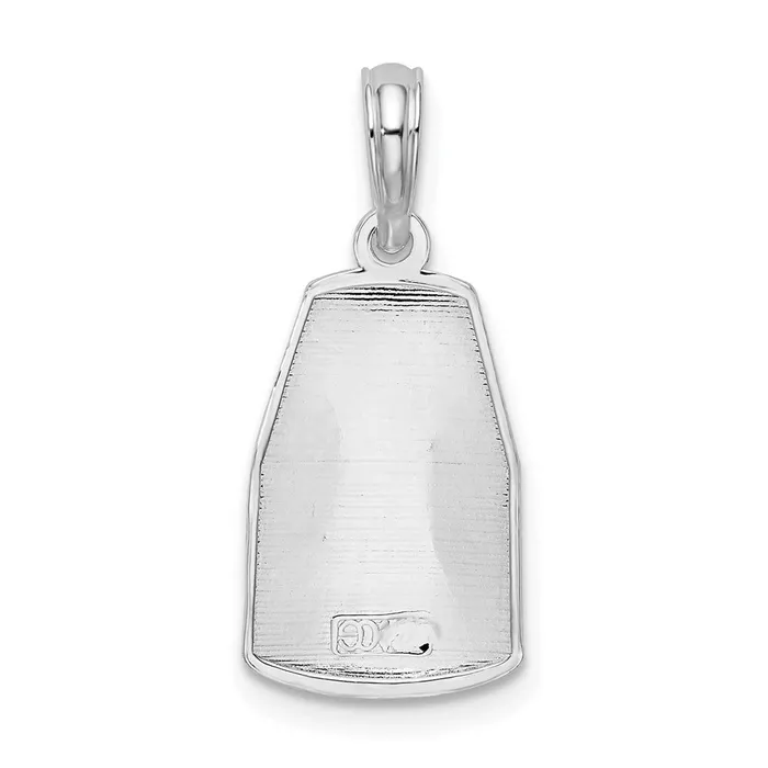 TreasureFineJewelers Necklaces Sterling Silver Polished Small Key West USA Pendant