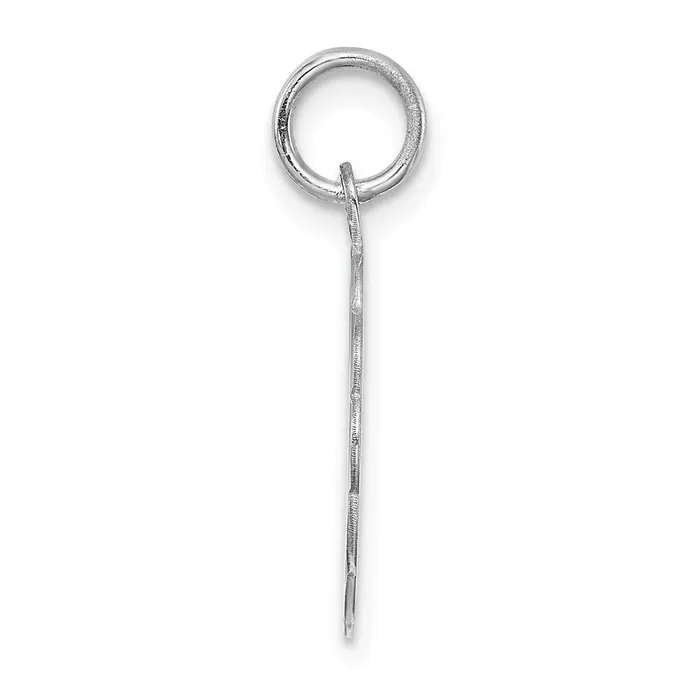 TreasureFineJewelers Necklaces Sterling SilverRhodiumplated Brocaded Letter F Initial Pendant
