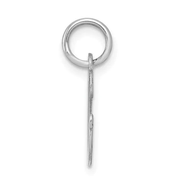 TreasureFineJewelers Necklaces Sterling Silver Rhodiumplated Letter G Initial Charm