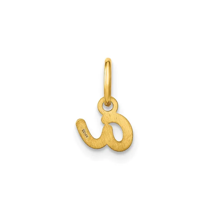 TreasureFineJewelers Necklaces Sterling Silver Rhodiumplated Lower case Letter A Initial Charm