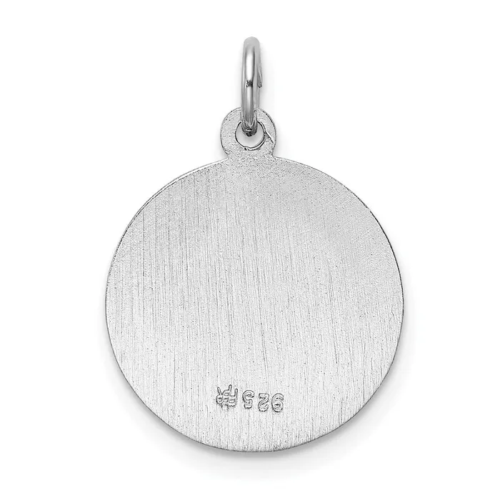 TreasureFineJewelers Necklaces Sterling Silver Rhodiumplated Our Lady of Guadalupe Medal