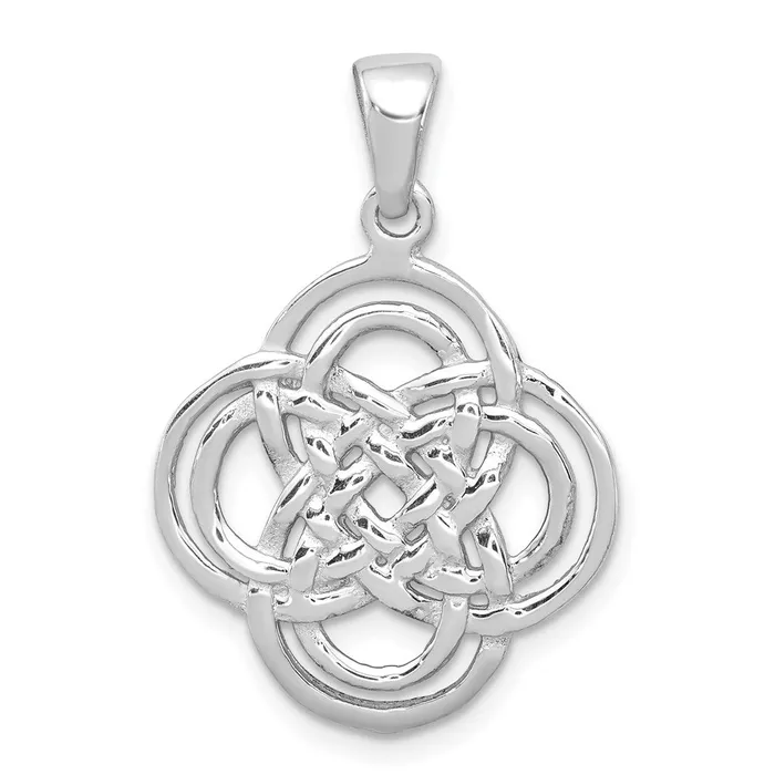 TreasureFineJewelers Necklaces Sterling Silver Rhodiumplated Polished Pendant TreasureFineJewelers Necklaces Sterling Silver Rhodiumplated Polished Pendant