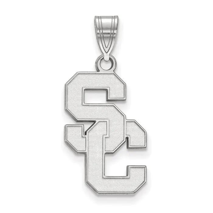 TreasureFineJewelers Necklaces Sterling Silver Rhodiumplated University of Southern California SC Large Pendant TreasureFineJewelers Necklaces Sterling Silver Rhodiumplated University of Southern California SC Large Pendant