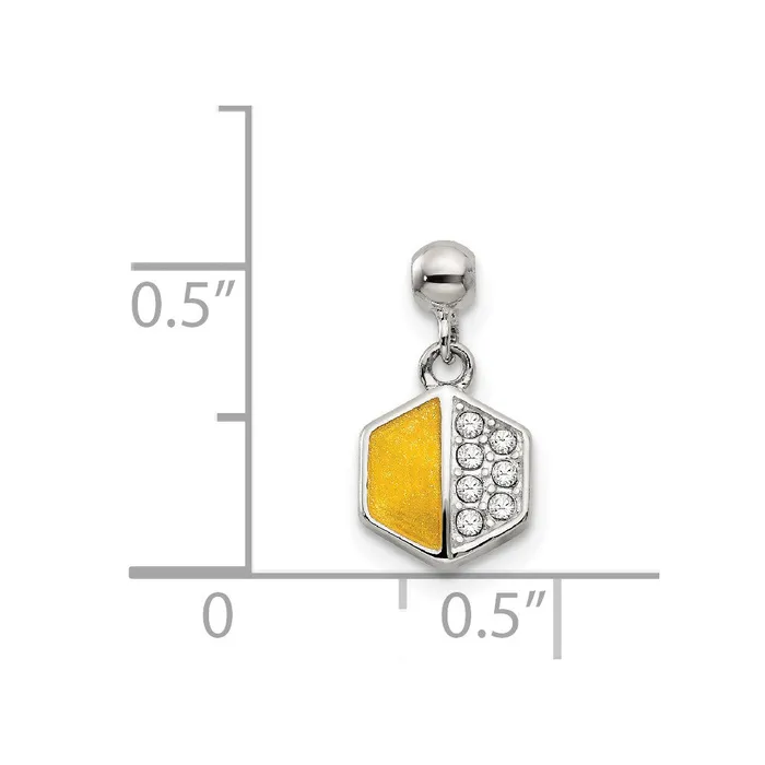 TreasureFineJewelers Rings Sterling Silver Mio Memento Enamel CZ Dangle Charm