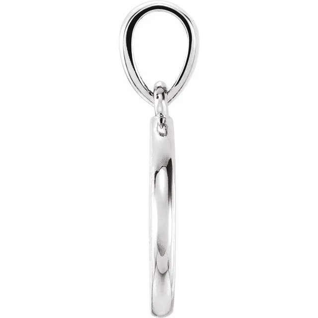 TreasureFineJewelers Sterling Silver 005 CT Natural Diamond Engravable Pendant Necklaces