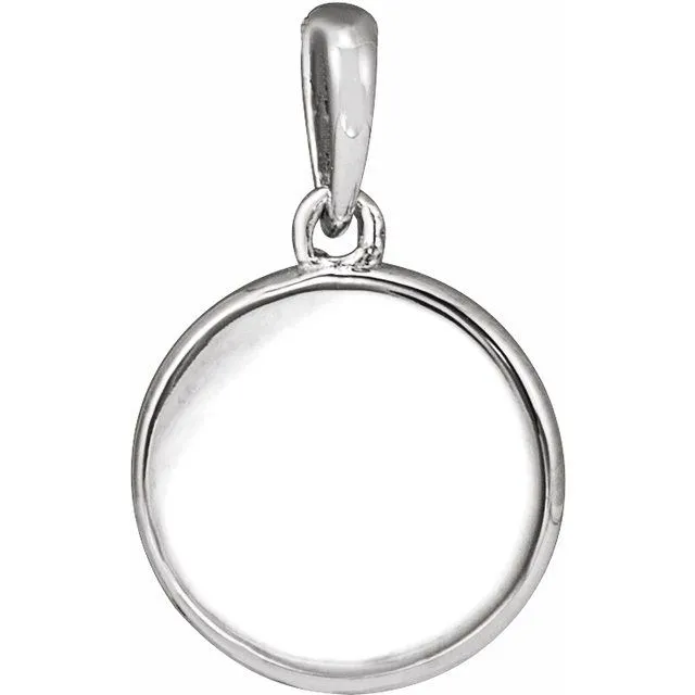 TreasureFineJewelers Sterling Silver 005 CT Natural Diamond Engravable Pendant Necklaces