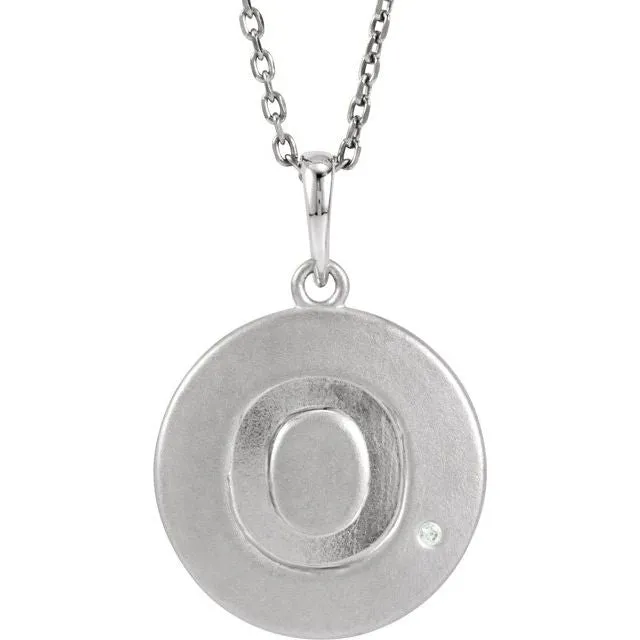 TreasureFineJewelers Sterling Silver 005 CTW Diamond Initial O 18 Necklace Necklaces TreasureFineJewelers Sterling Silver 005 CTW Diamond Initial O 18 Necklace Necklaces
