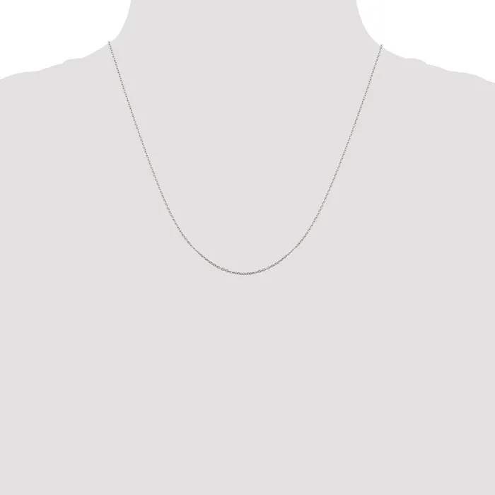 TreasureFineJewelers Sterling Silver 1mm Flat Link Cable Chain Necklaces