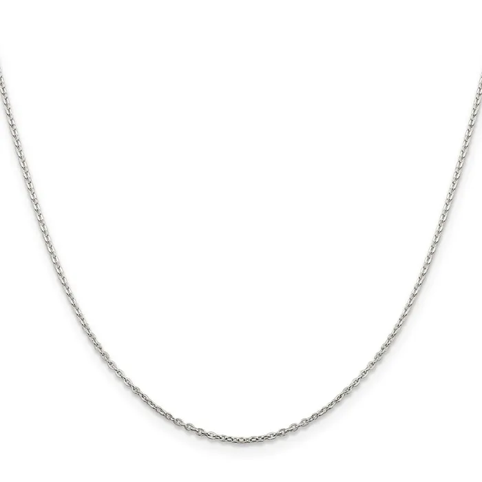TreasureFineJewelers Sterling Silver 1mm Flat Link Cable Chain Necklaces