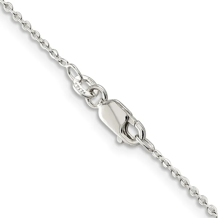 TreasureFineJewelers Sterling Silver 1mm Flat Link Cable Chain Necklaces