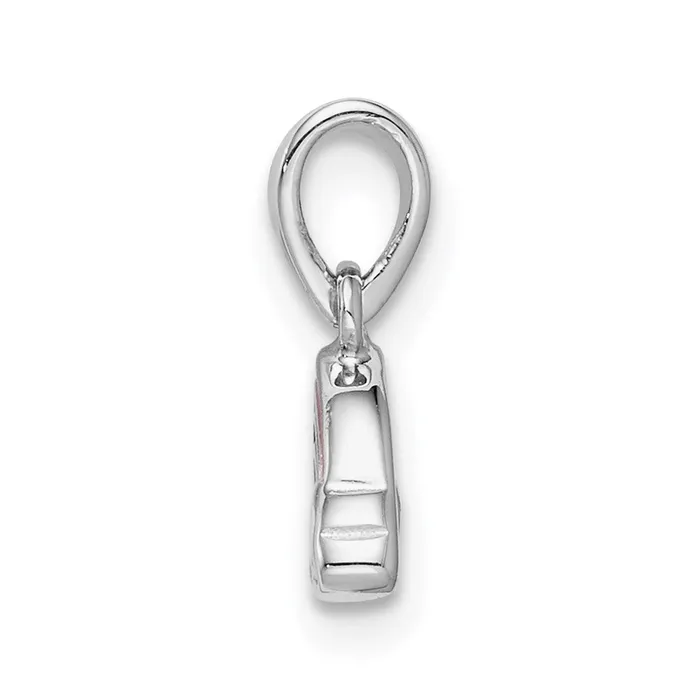 TreasureFineJewelers Sterling Silver Rhodiumplated Childs Enameled Rainbow Pendant Necklaces