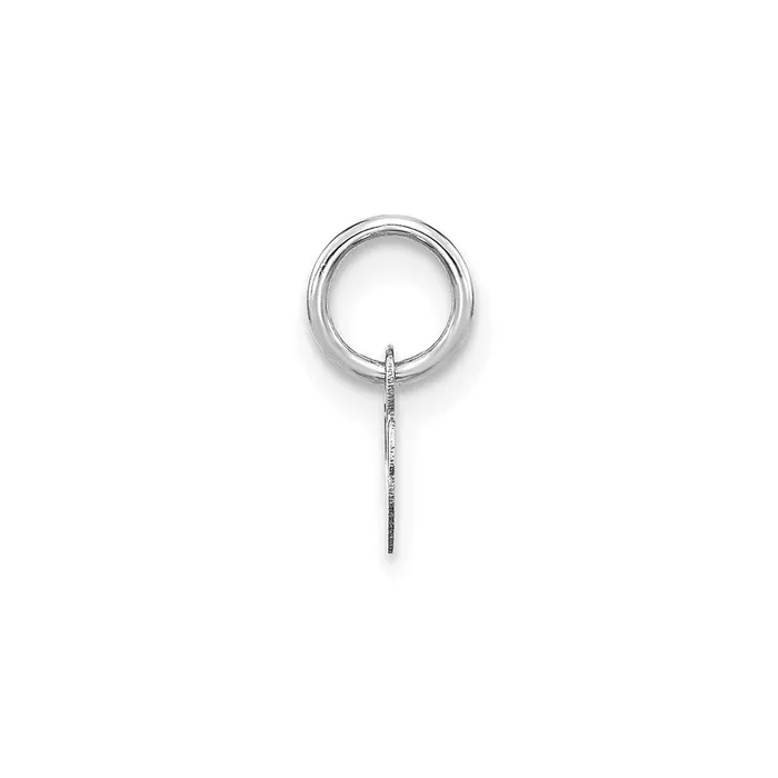 TreasureFineJewelers Sterling Silver Rhodiumplated Lower case Letter W Initial Charm Necklaces