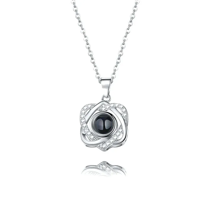 Trendolla Jewelry Necklaces Heart to Heart Pattern Personalized Charm Necklace With Picture Inside Trendolla Jewelry Necklaces Heart to Heart Pattern Personalized Charm Necklace With Picture Inside