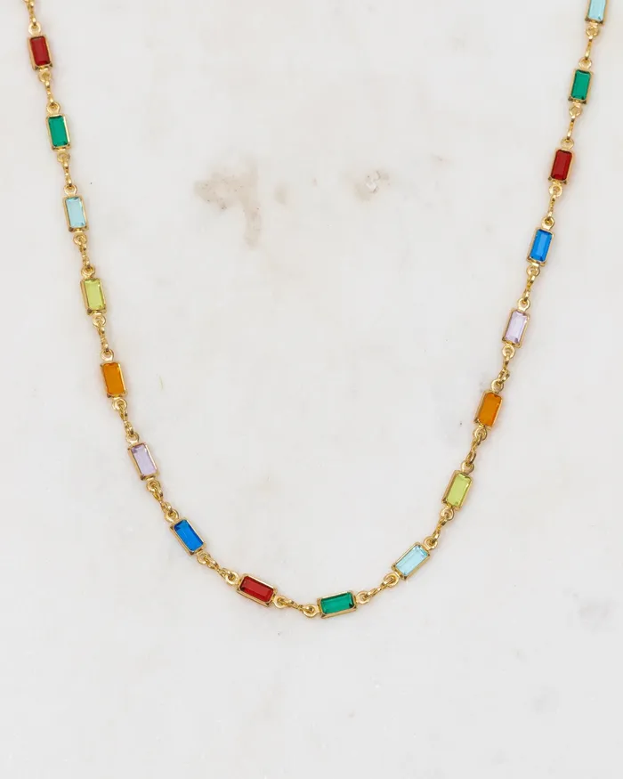 Dione Colourful Gold Necklace ERIJEWELRY Necklaces