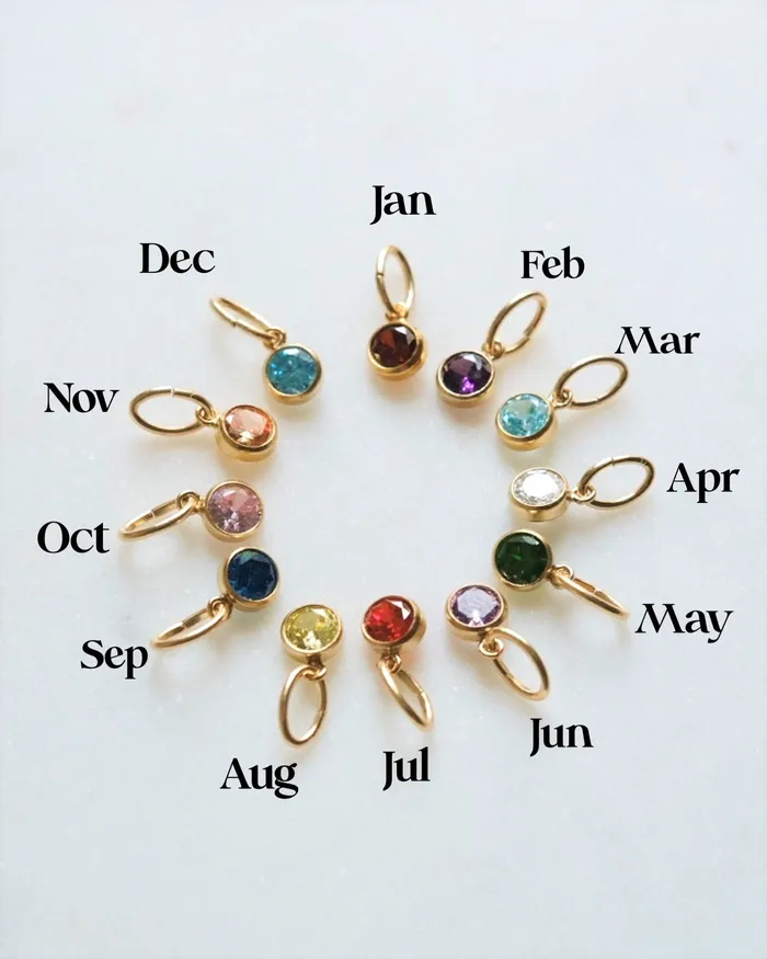 ERIJEWELRY Initial O with Birthstone Necklace Necklaces
