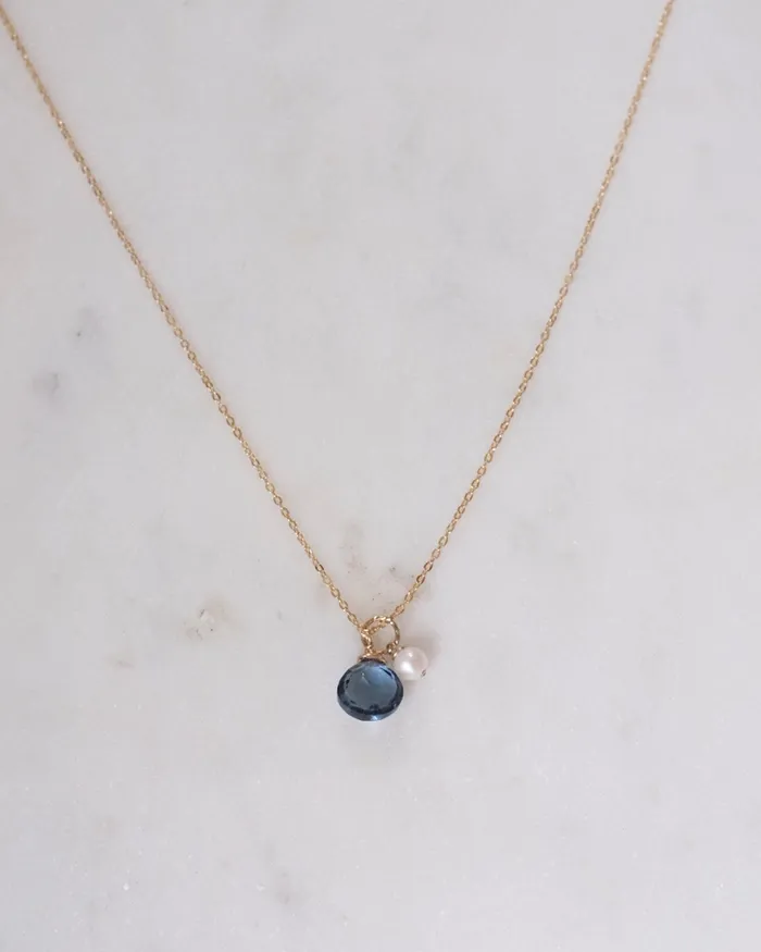 ERIJEWELRY Necklaces London blue topaz pearl Necklace